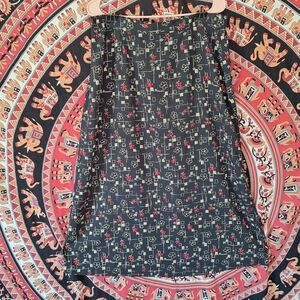 Vintage Sag Harbor Floral Geometric Maxi Skirt